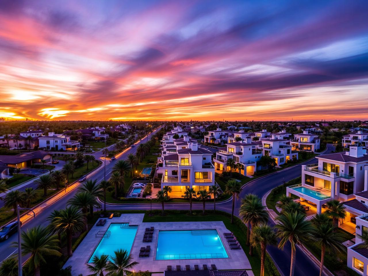 Luxury skyline view